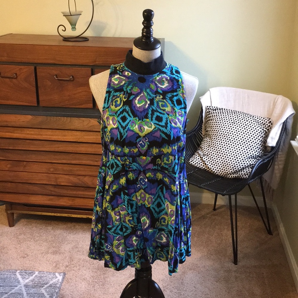 Peacock ikat tunic